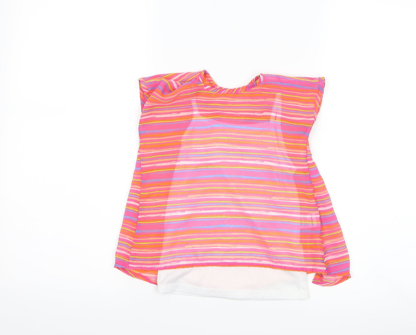 Healthtex Girls Pink Striped  Basic T-Shirt Size 4 Years