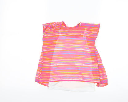 Healthtex Girls Pink Striped  Basic T-Shirt Size 4 Years
