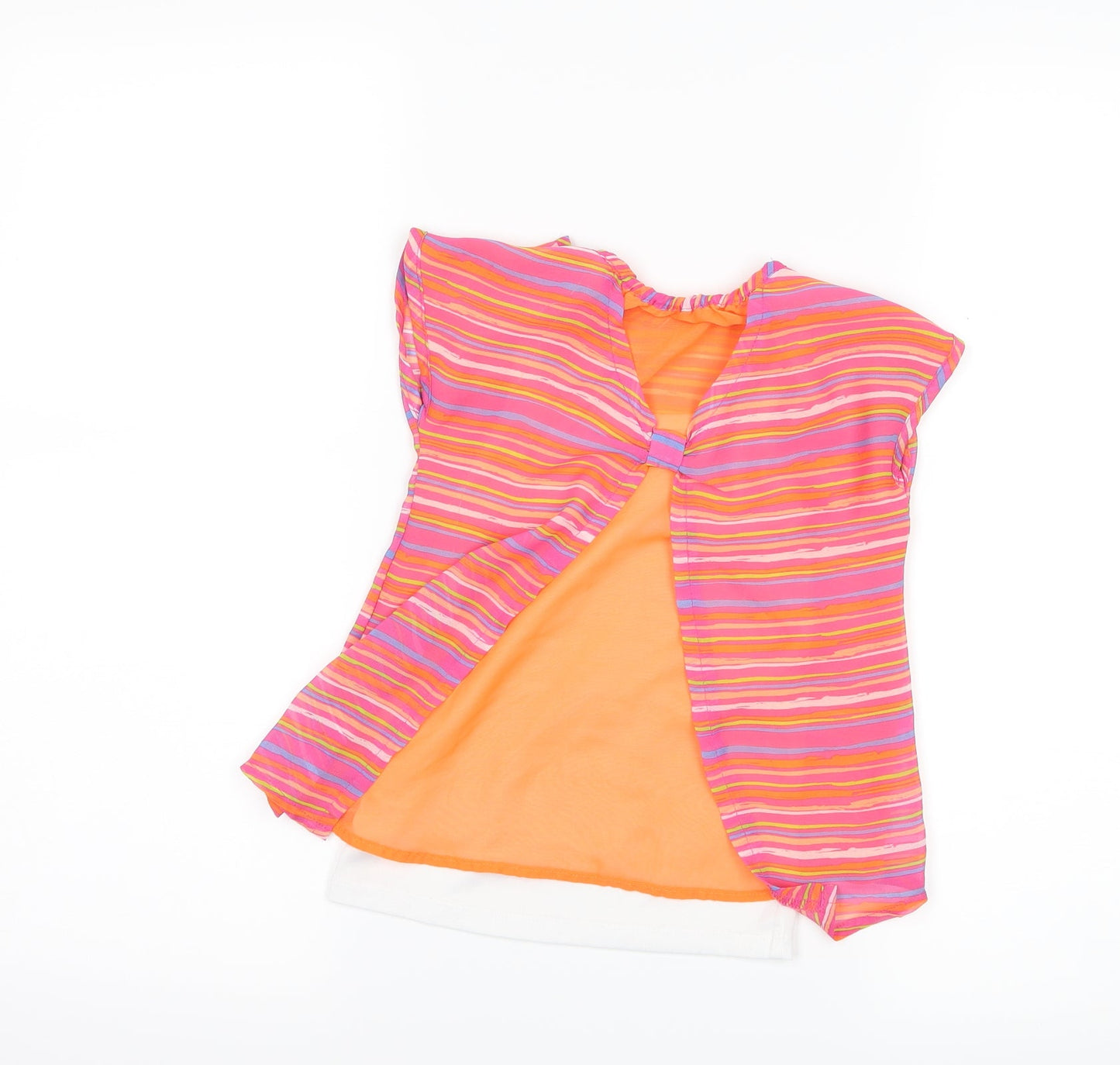 Healthtex Girls Pink Striped  Basic T-Shirt Size 4 Years