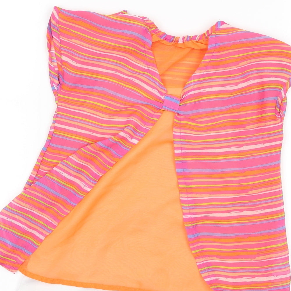 Healthtex Girls Pink Striped  Basic T-Shirt Size 4 Years