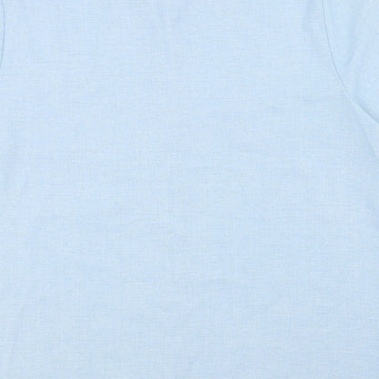 Direction Womens Blue Houndstooth  Basic Button-Up Size 22