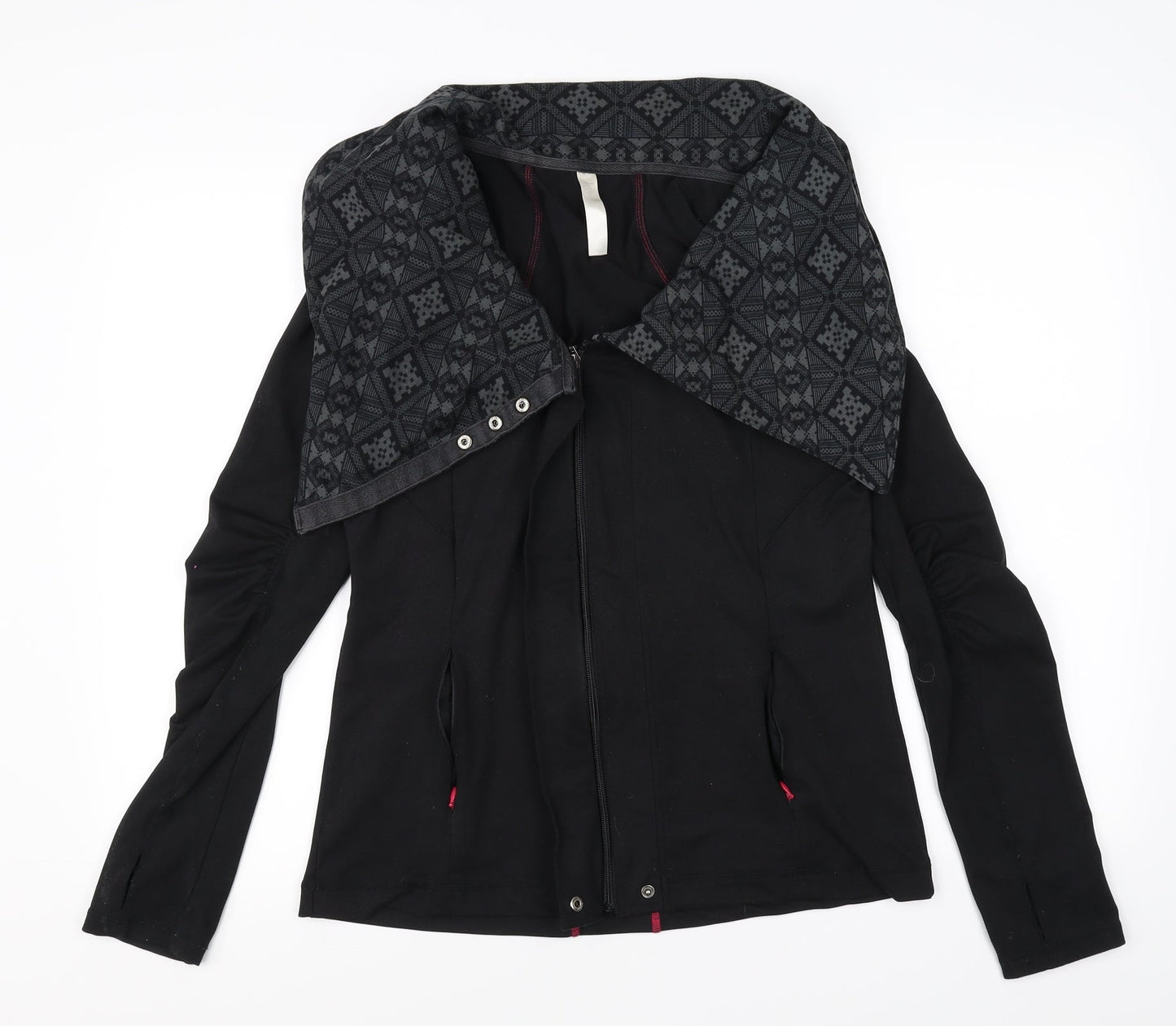 Kyodan Womens Black Geometric  Jacket  Size M
