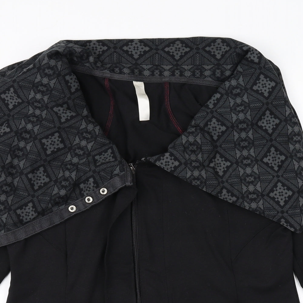 Kyodan Womens Black Geometric  Jacket  Size M