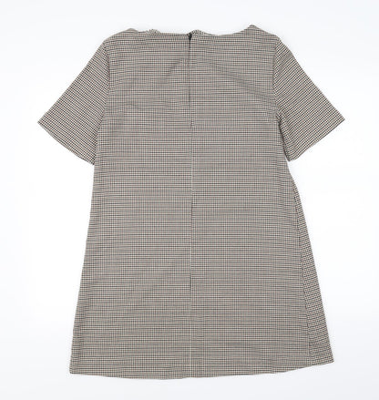 Avenue Womens Brown Gingham  A-Line  Size 12