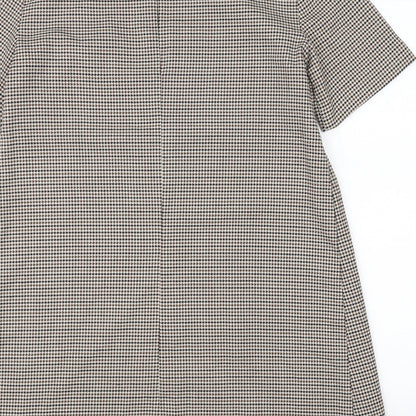 Avenue Womens Brown Gingham  A-Line  Size 12