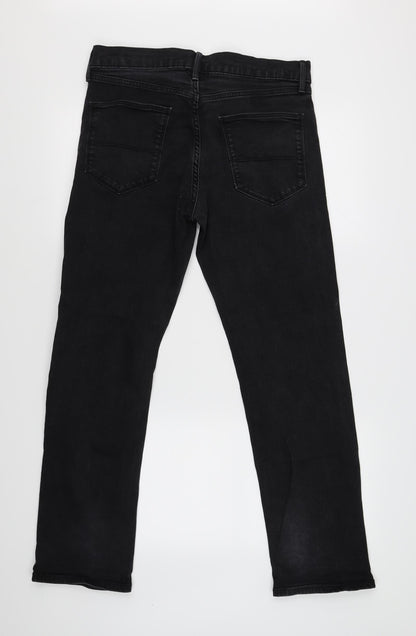 Womens UK Size 32 Marks and Spencer Regular Fit Straight Black Jeans