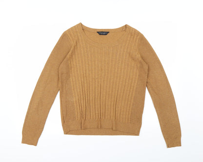 Front view of Dorothy Perkins women’s beige pullover sweatshirt, size UK 14