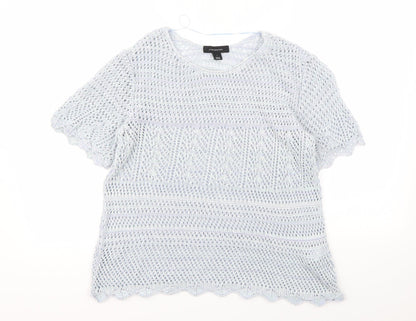 Front view of Atmosphere women’s blue jumper, size L