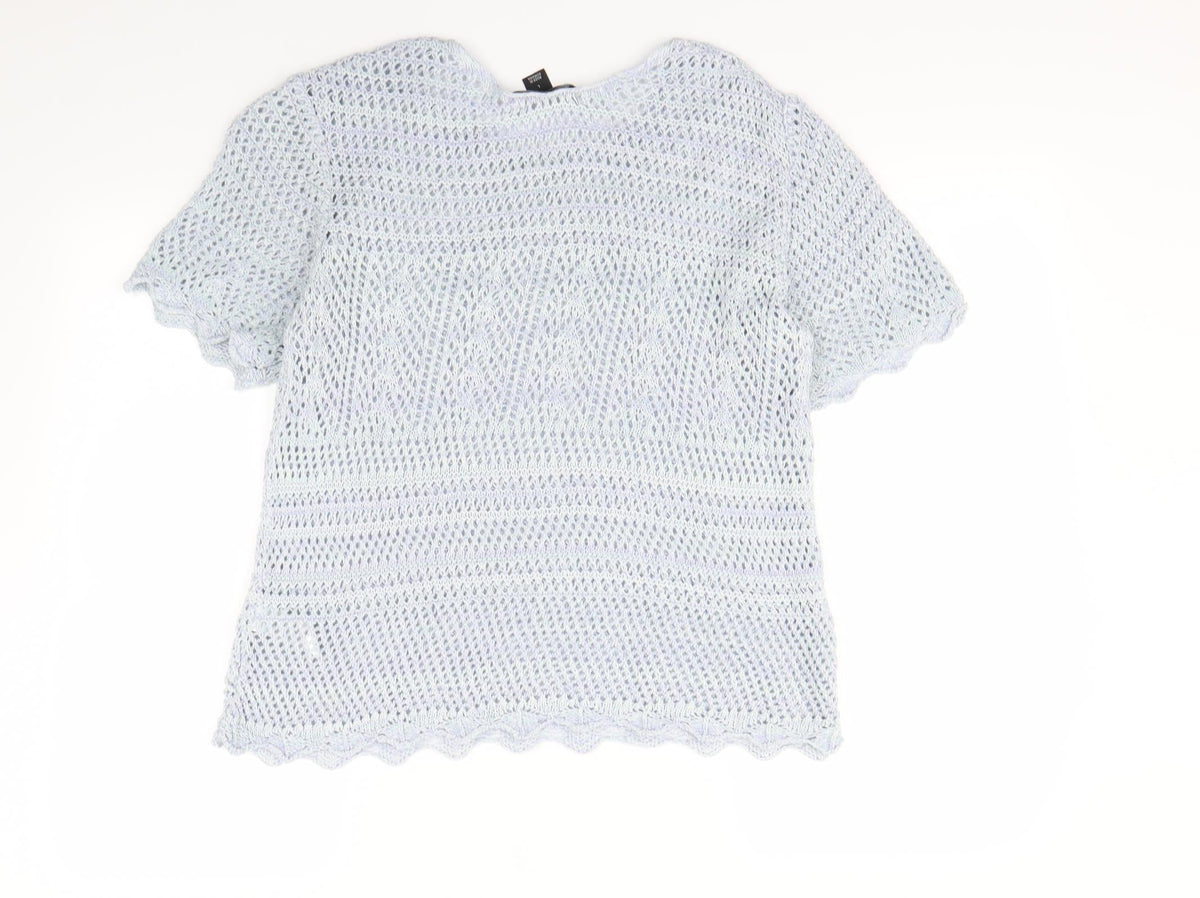 Back view of Atmosphere women’s blue jumper, size L