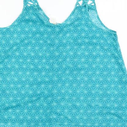Womens UK Size M H&M Blue Basic T-Shirt