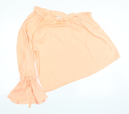 Womens UK Size 16 Warehouse Pink Basic Blouse