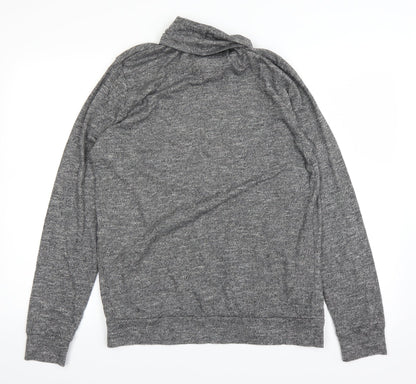 Back view of Wemoto women’s grey basic t-shirt, size M