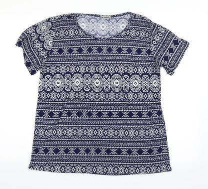 Womens UK Size M Yue sheng Blue Basic T-Shirt