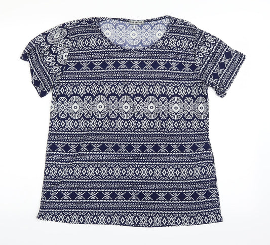 Womens UK Size M Yue sheng Blue Basic T-Shirt