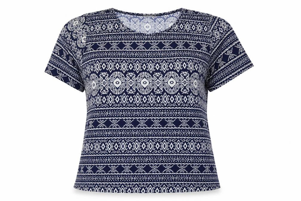 Womens UK Size M Yue sheng Blue Basic T-Shirt