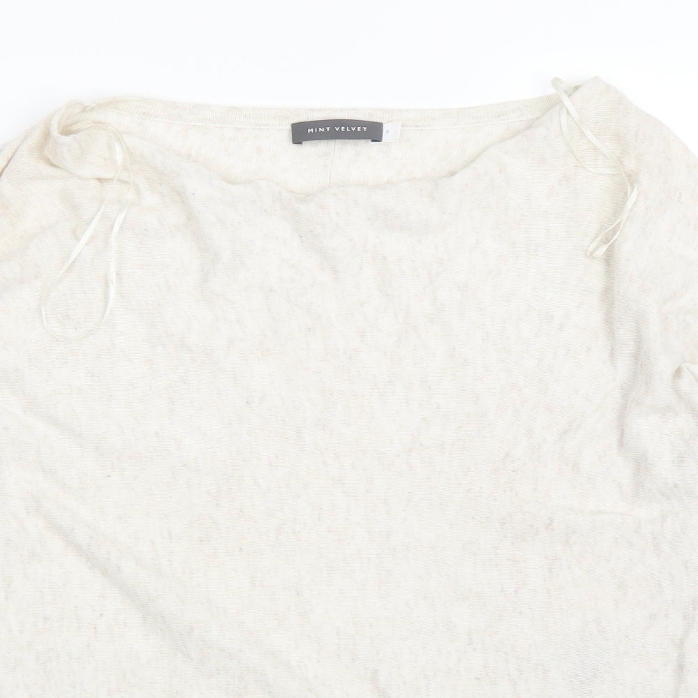 Mini Velvet Womens White   Basic T-Shirt Size 8