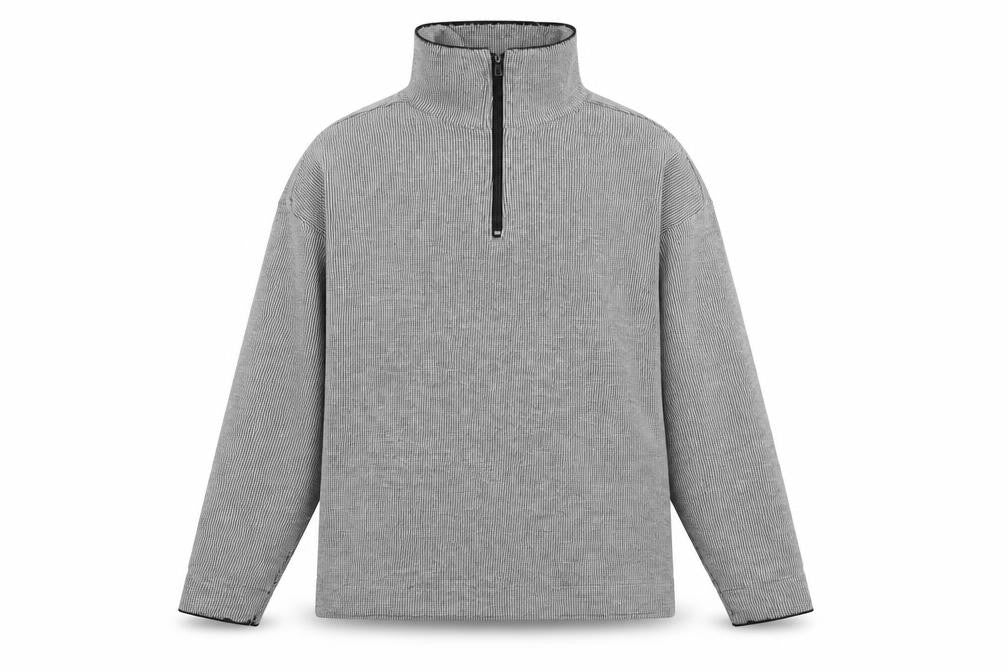 Mens UK Size M River Island Grey Pullover Jumper