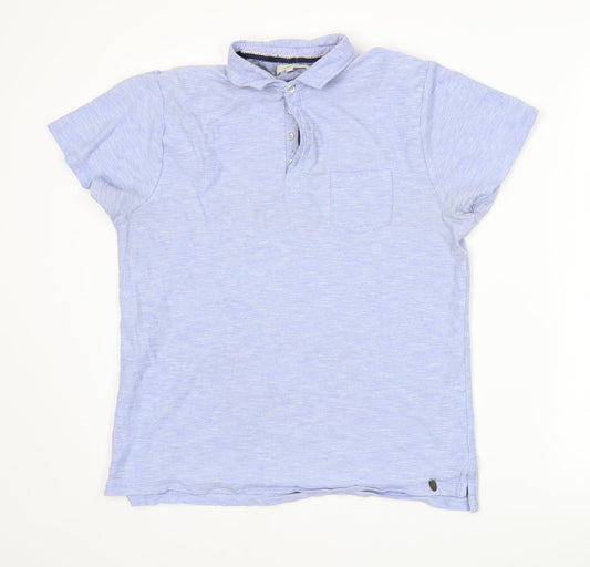River Island Mens Blue    Polo Size M