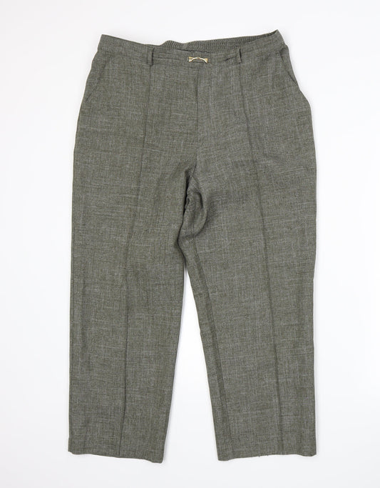 Womens UK Size 14 Marks and Spencer Regular Fit  Grey Trousers