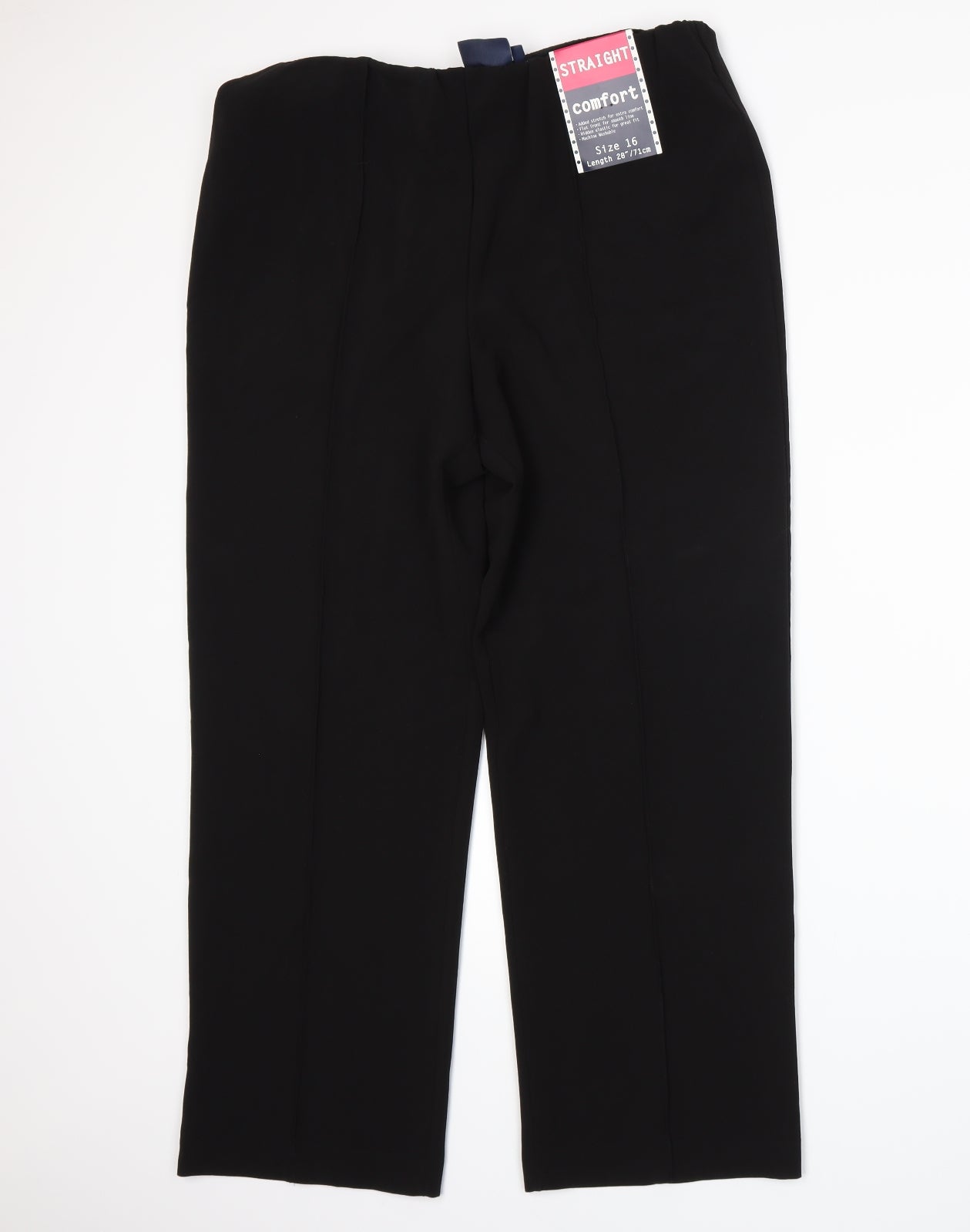 Womens UK Size 16 Isle Regular Fit  Black Trousers