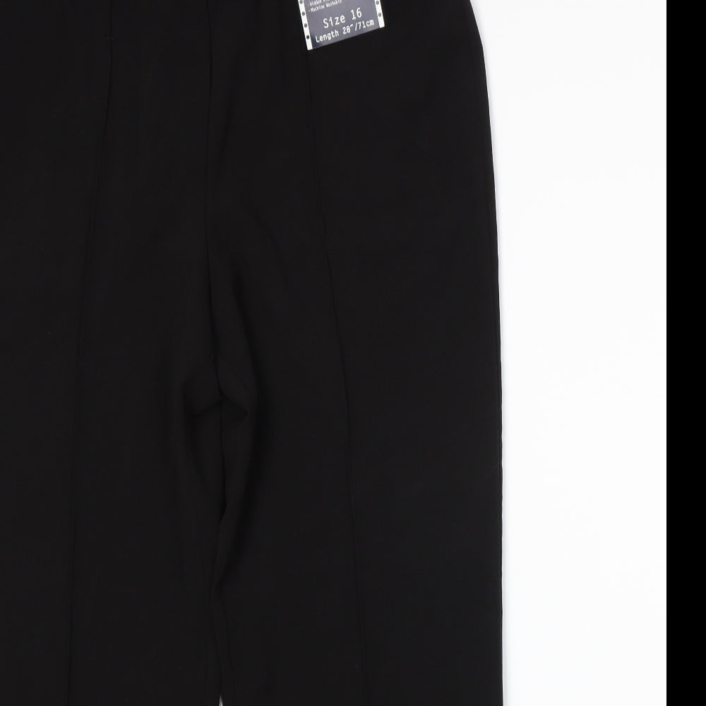 Womens UK Size 16 Isle Regular Fit  Black Trousers