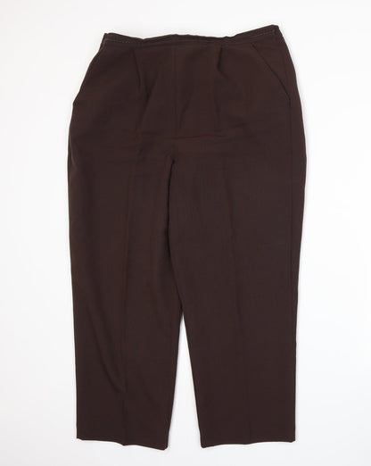 Womens UK Size 18 BM Regular Fit  Brown Trousers