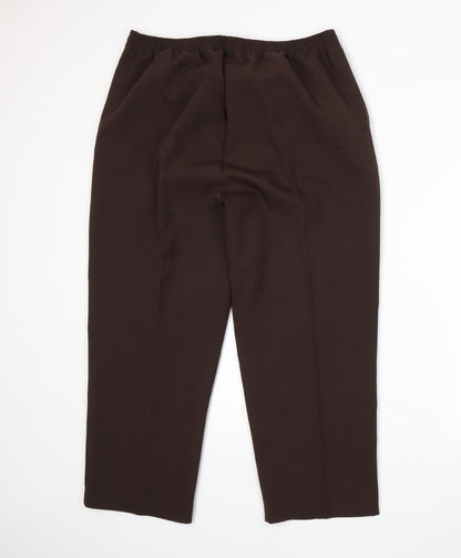 Womens UK Size 18 BM Regular Fit  Brown Trousers