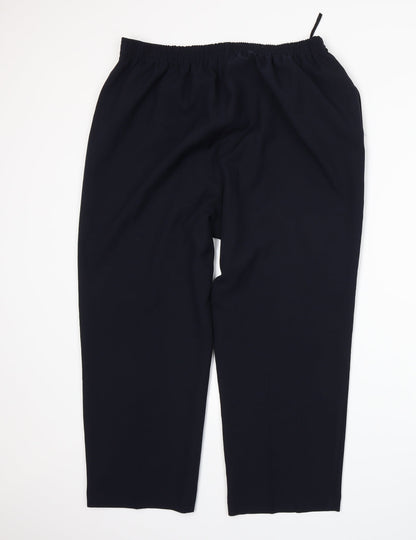 Womens UK Size 18 BM Regular Fit  Blue Trousers