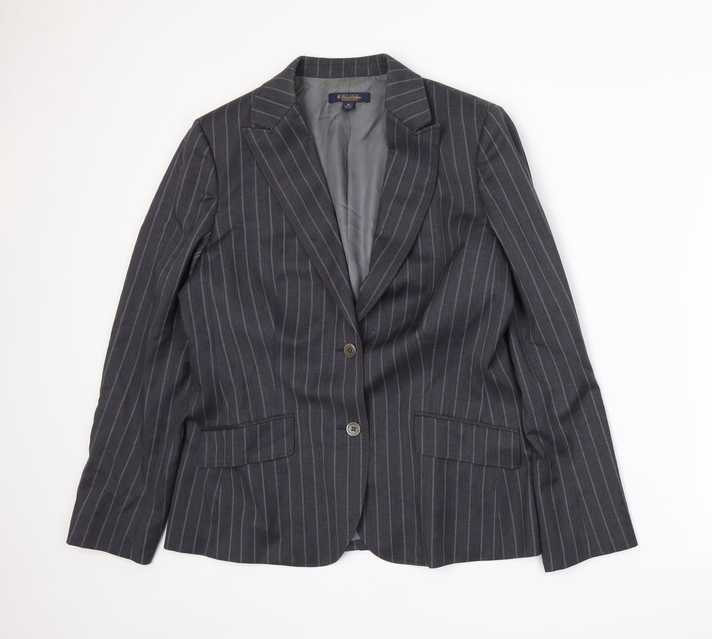 Womens UK Size 12 Brooks Brothers Regular Grey Suit Jacket