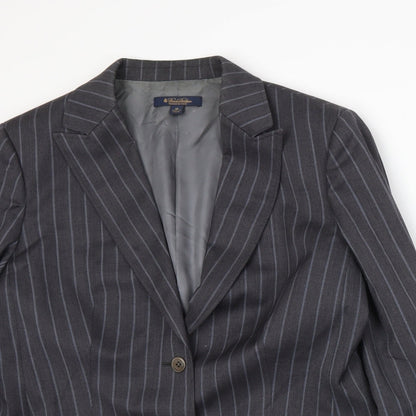 Womens UK Size 12 Brooks Brothers Regular Grey Suit Jacket