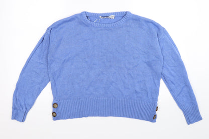 Brave Soul Womens Blue  Knit Pullover Jumper Size M