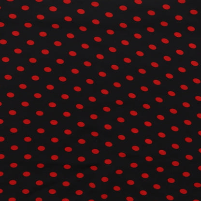 SheIn Womens Black Polka Dot Satin A-Line Skirt Size L