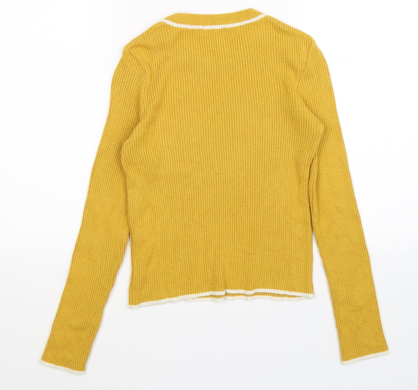 Cooperative Womens Yellow Striped Knit Pullover Jumper Size XS