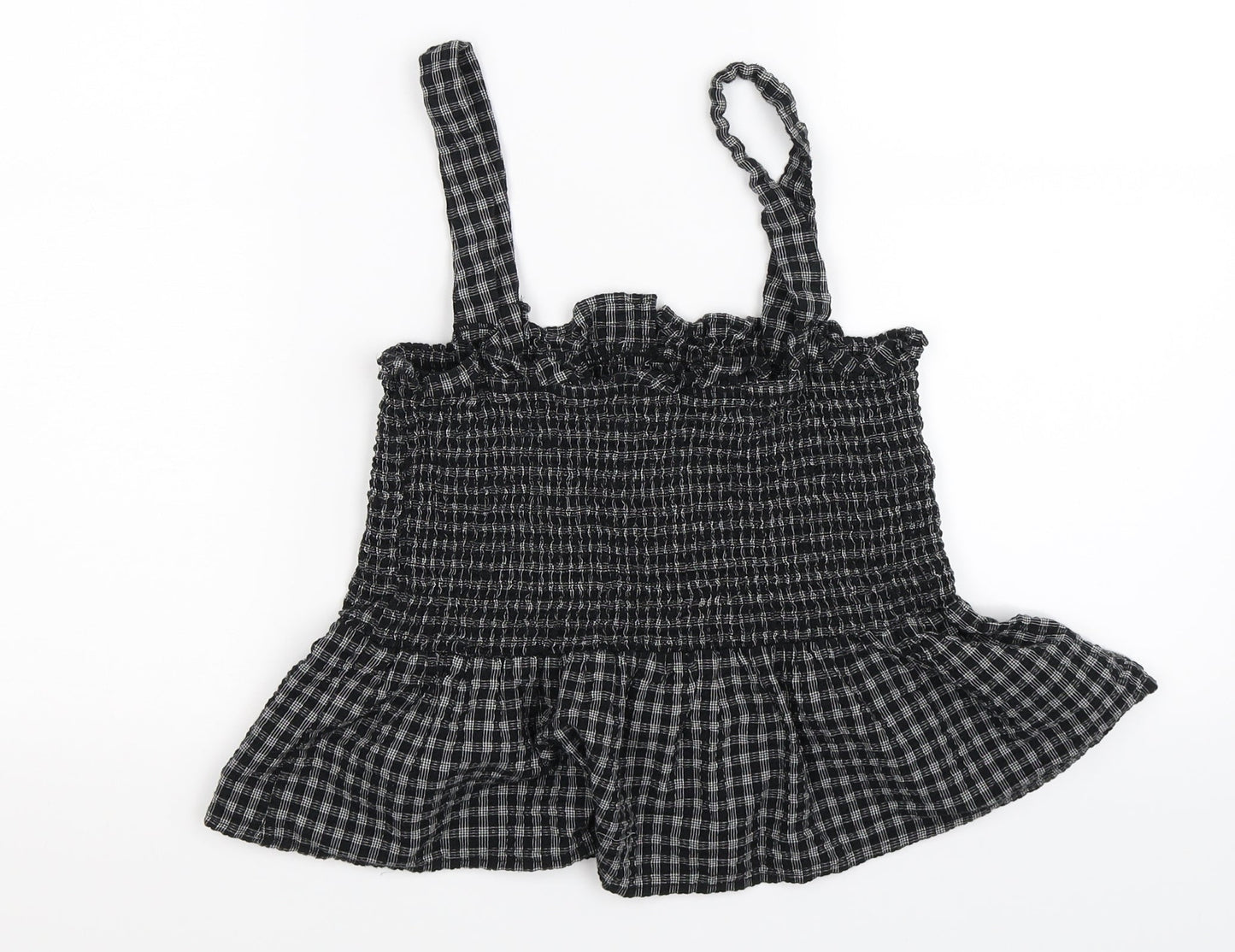 FOREVER 21 Womens Grey Check  Cropped Tank Size L