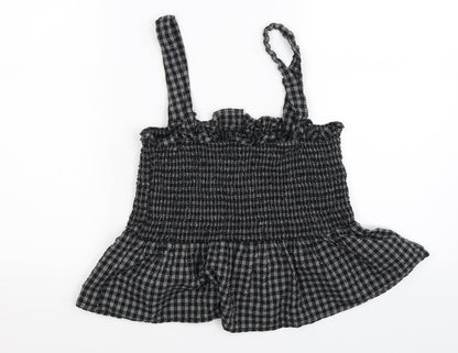 FOREVER 21 Womens Grey Check  Cropped Tank Size L