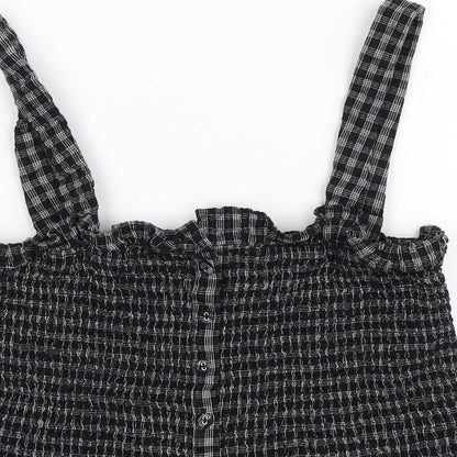 FOREVER 21 Womens Grey Check  Cropped Tank Size L