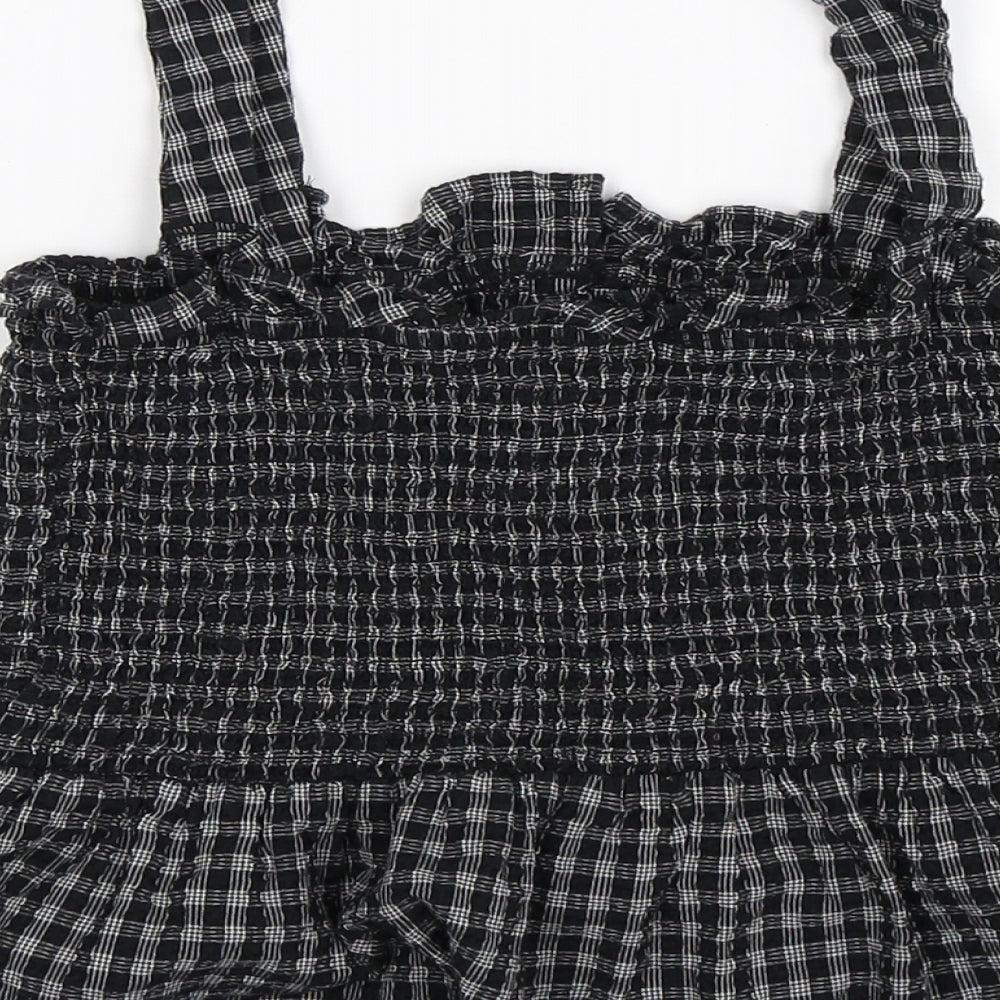 FOREVER 21 Womens Grey Check  Cropped Tank Size L