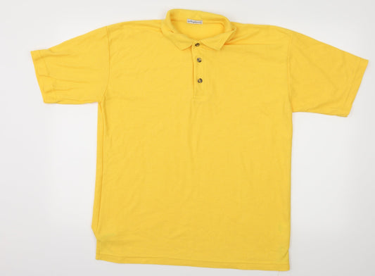 Highpoint Mens Yellow  Jersey  Polo Size M
