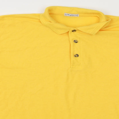 Highpoint Mens Yellow  Jersey  Polo Size M