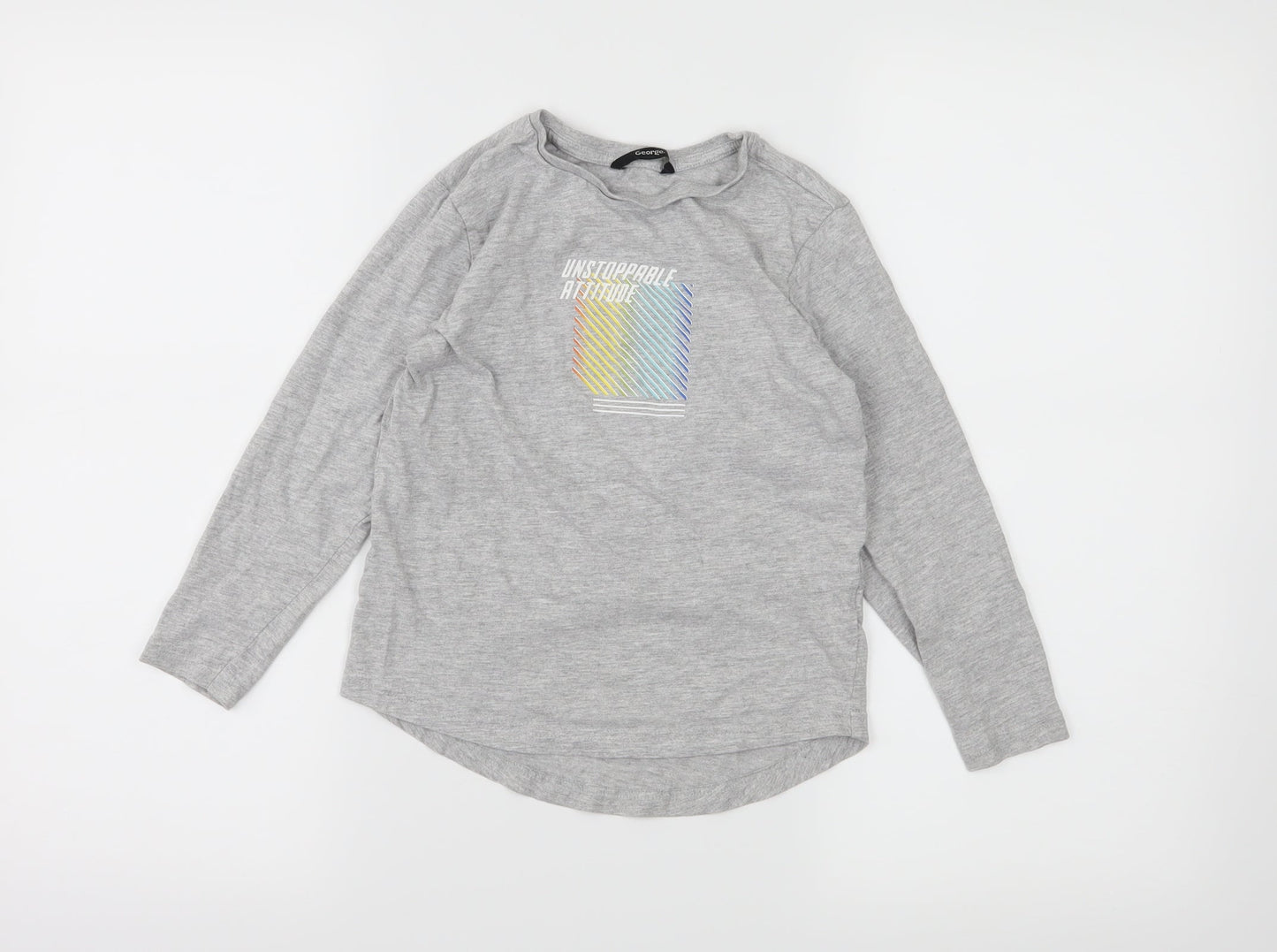 George Boys Grey  Jersey Basic T-Shirt Size 6-7 Years  - Unstoppable attitude