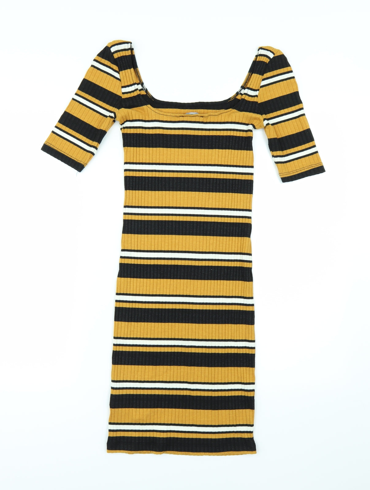 New Look Womens Multicoloured Striped  T-Shirt Dress  Size 8