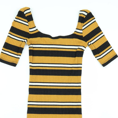 New Look Womens Multicoloured Striped  T-Shirt Dress  Size 8