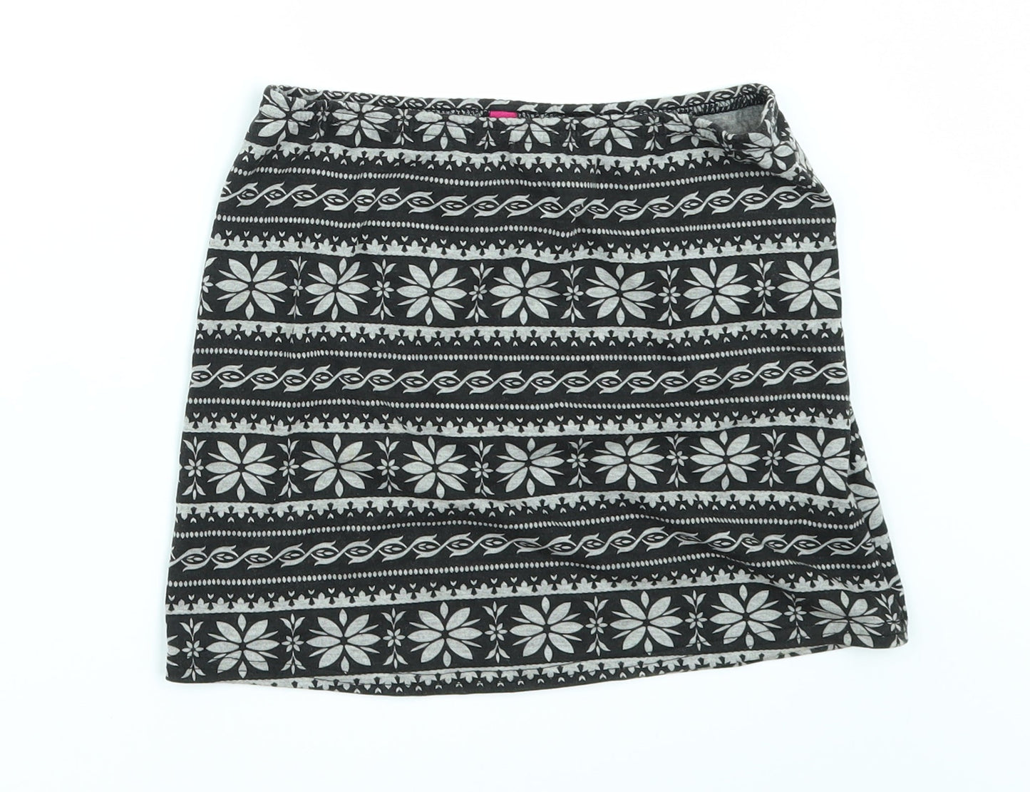 Young Dimension Girls Black Geometric  Mini Skirt Size 9-10 Years