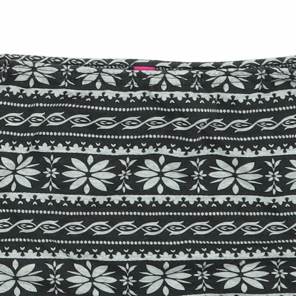 Young Dimension Girls Black Geometric  Mini Skirt Size 9-10 Years