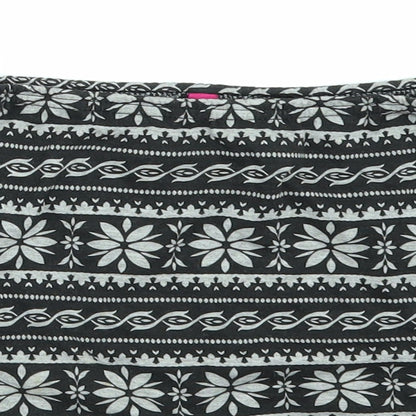 Young Dimension Girls Black Geometric  Mini Skirt Size 9-10 Years