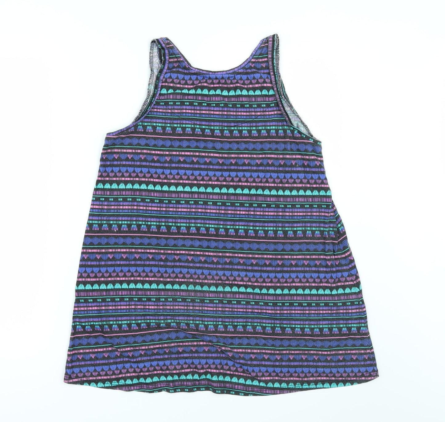 Primark Womens Multicoloured Geometric  Basic T-Shirt Size 6