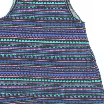 Primark Womens Multicoloured Geometric  Basic T-Shirt Size 6