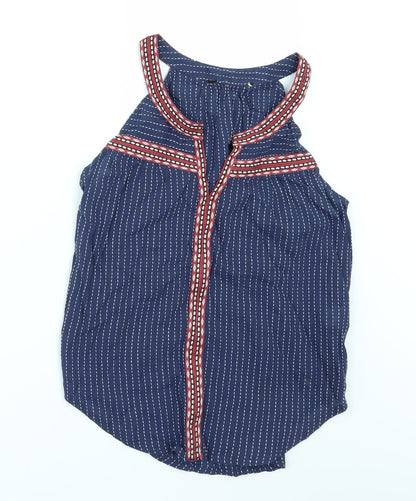 Primark Womens Blue Striped  Tunic Blouse