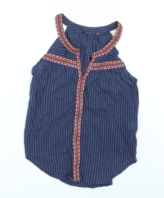 Primark Womens Blue Striped  Tunic Blouse