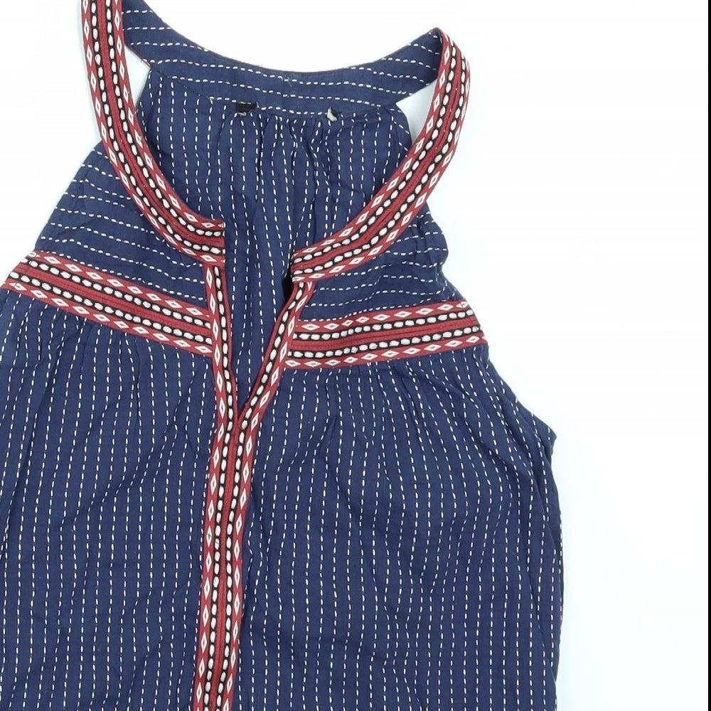 Primark Womens Blue Striped  Tunic Blouse